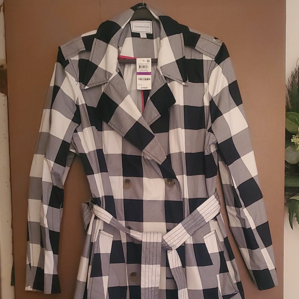 Women's Charter Club Trench Coat Jacket